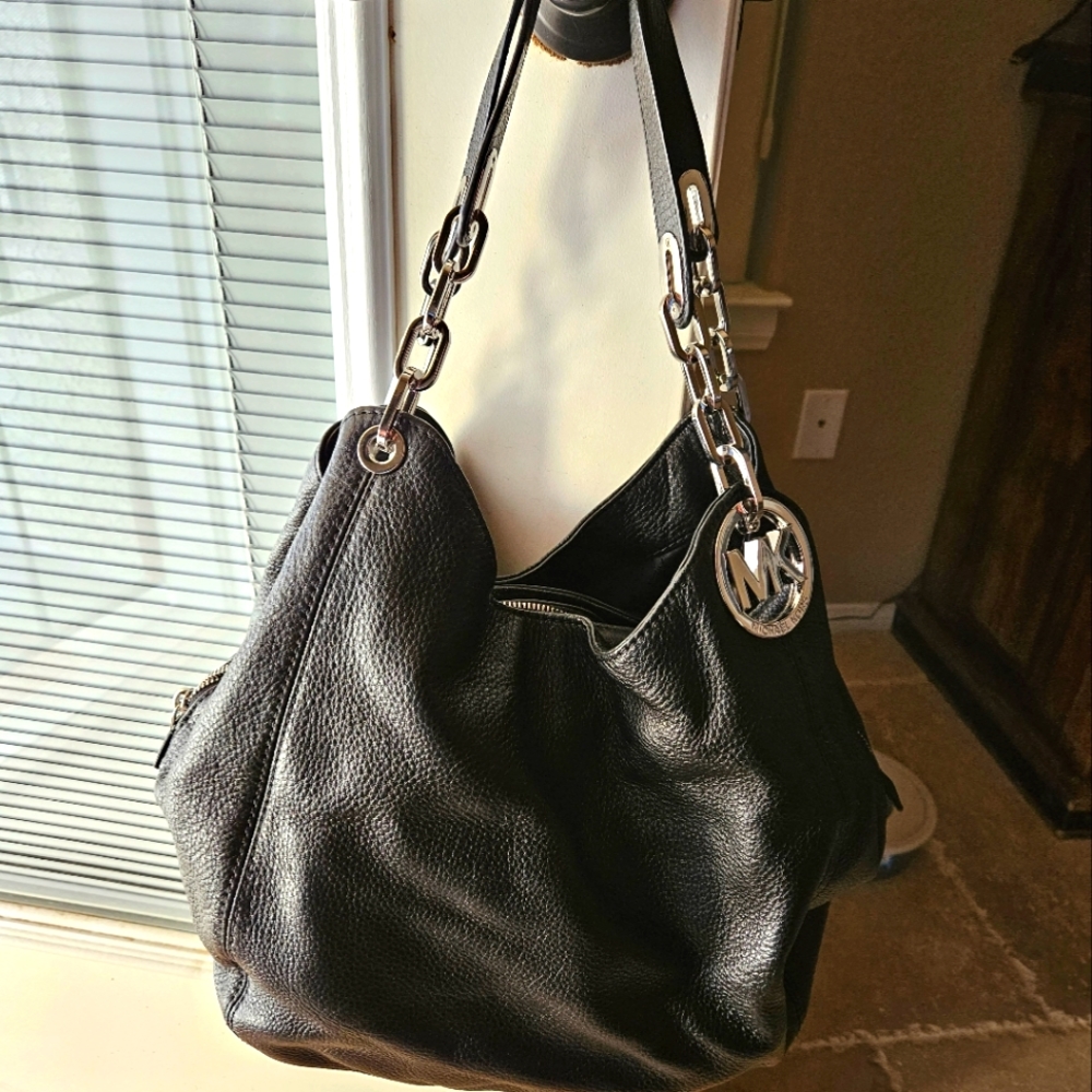 Michael Kors Purse Black Leather